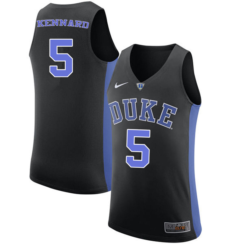 Men #5 Luke Kennard Duke Blue Devils College Basketball Jerseys-Black - Click Image to Close